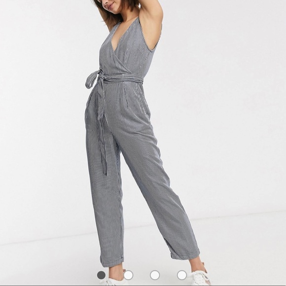 French Connection Julienne Stripe Jumpsuit - Picture 1 of 7